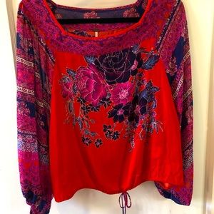 NWT Free People Floral Blouse